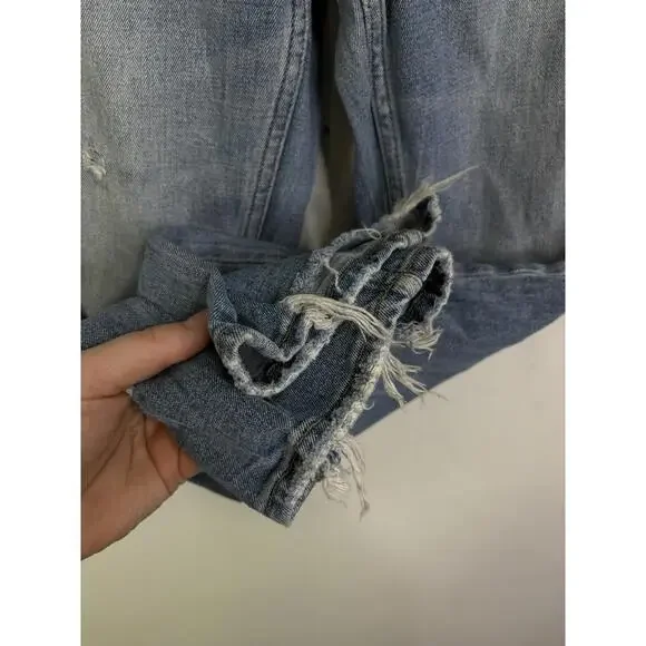 Abercrombie Fitch Jeans Womens 2 Short Ultra High Rise Mom Jeans Light Wash - Picture 3 of 10